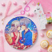 Anime Theme Valentijnsdag Party Papieren Bordje (Feest)