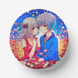 Anime Theme Valentijnsdag Party Papieren Kommen