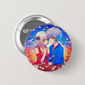 Anime Theme Valentijnsdag Party Ronde Button 5,7 Cm (Voorkant /achterkant)