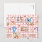 Anime Tom en Jerry Bakery Patroon Briefkaart (Voorkant / Achterkant)