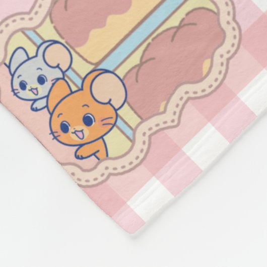 Anime Tom en Jerry Bakery Patroon Fleece Deken (Hoek)