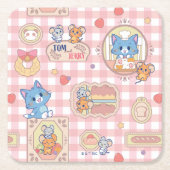 Anime Tom en Jerry Bakery Patroon Kartonnen Onderzetters (Voorkant)