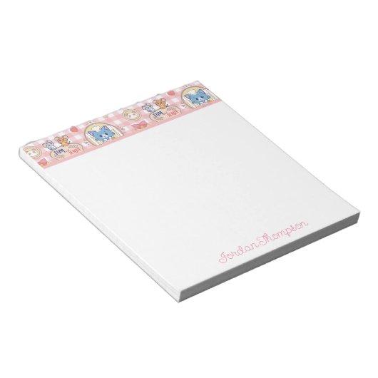 Anime Tom en Jerry Bakery Patroon Notitieblok (Schuin)