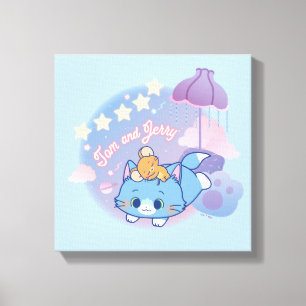 Anime Tom en Jerry Dreamy Nights Canvas Afdruk