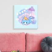 Anime Tom en Jerry Dreamy Nights Canvas Afdruk (Insitu (Woonkamer))