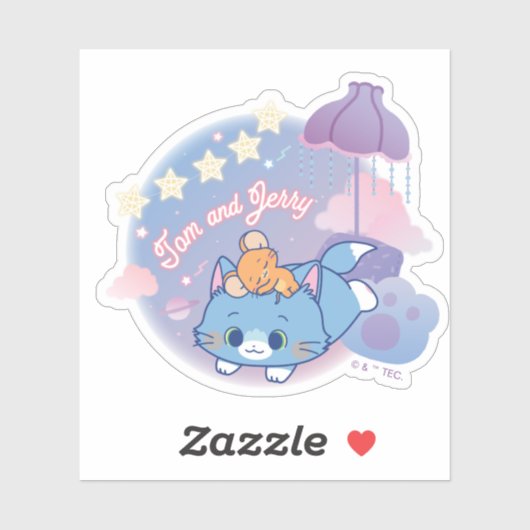 Anime Tom en Jerry Dreamy Nights Sticker (Vel)
