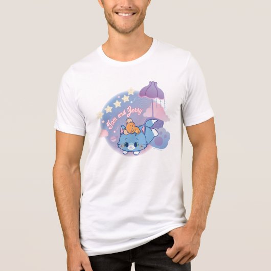 Anime Tom en Jerry Dreamy Nights Tri-Blend Shirt (Voorkant)