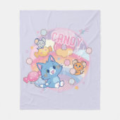 Anime Tom en Jerry Snoep Party Fleece Deken (Voorkant)