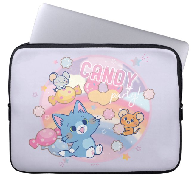 Anime Tom en Jerry Snoep Party Laptop Sleeve (Voorkant)