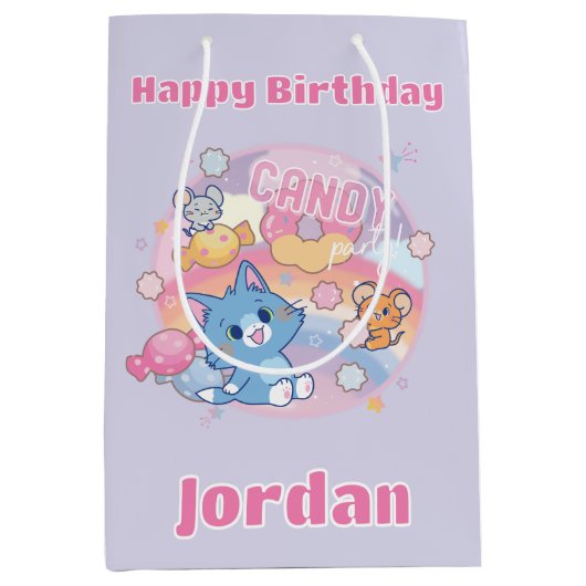 Anime Tom en Jerry Snoep Party Medium Cadeauzakje (Voorkant)