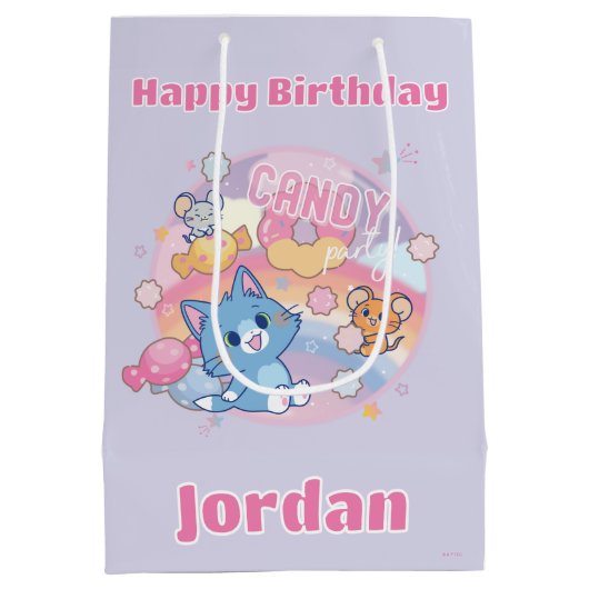 Anime Tom en Jerry Snoep Party Medium Cadeauzakje (Achterkant)
