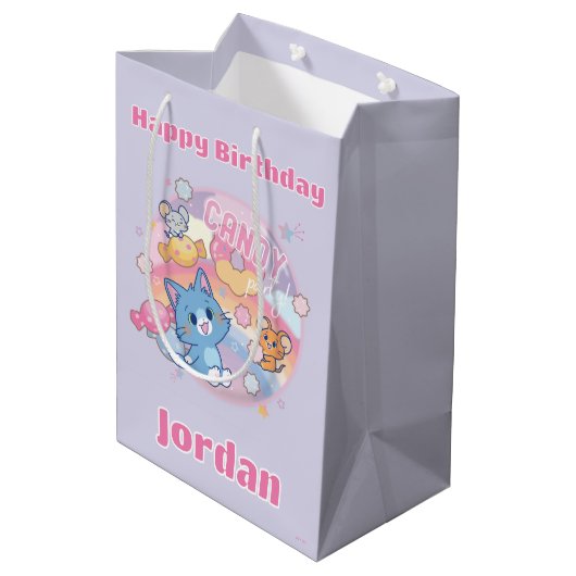Anime Tom en Jerry Snoep Party Medium Cadeauzakje (Achterkant Gekanteld)