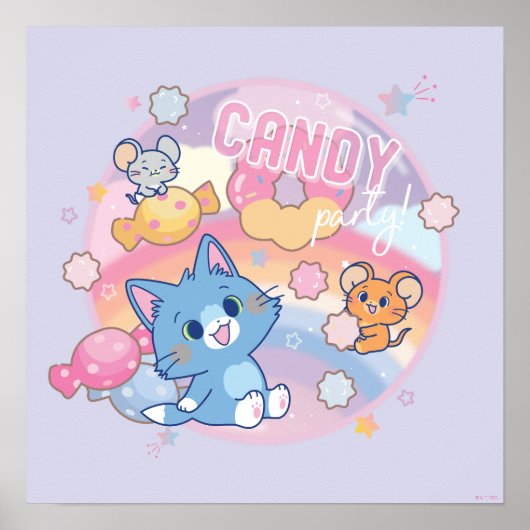 Anime Tom en Jerry Snoep Party Poster (Voorkant)