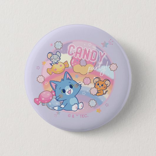Anime Tom en Jerry Snoep Party Ronde Button 5,7 Cm (Voorkant)