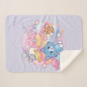 Anime Tom en Jerry Snoep Party Sherpa Deken (Voorkant (horizontaal))