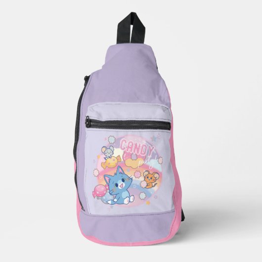 Anime Tom en Jerry Snoep Party Sling Bag (Voorkant)