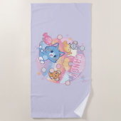 Anime Tom en Jerry Snoep Party Strandlaken (Voorkant)