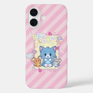 Anime Tom en Jerry Strawberry Fun iPhone 16 Hoesje