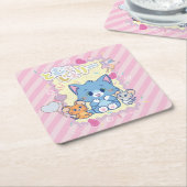 Anime Tom en Jerry Strawberry Fun Kartonnen Onderzetters (Schuin)