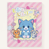 Anime Tom en Jerry Strawberry Fun Notitieboek (Voorkant)