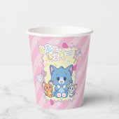Anime Tom en Jerry Strawberry Fun Papieren Bekers (Achterkant)