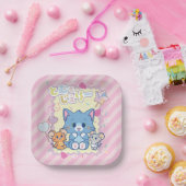 Anime Tom en Jerry Strawberry Fun Papieren Bordje (Feest)