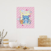 Anime Tom en Jerry Strawberry Fun Poster (Keuken)