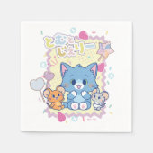 Anime Tom en Jerry Strawberry Fun Servet (Voorkant)