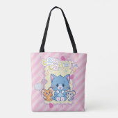 Anime Tom en Jerry Strawberry Fun Tote Bag (Achterkant)