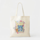 Anime Tom en Jerry Strawberry Fun Tote Bag (Voorkant)