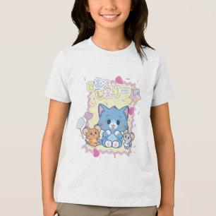 Anime Tom en Jerry Strawberry Fun Tri-Blend Shirt
