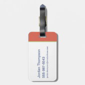 Anime Tom, Jerry en Tuffy Apple Patroon Bagagelabel (Achterkant verticaal)