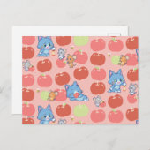 Anime Tom, Jerry en Tuffy Apple Patroon Briefkaart (Voorkant / Achterkant)