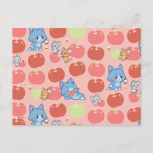 Anime Tom, Jerry en Tuffy Apple Patroon Briefkaart