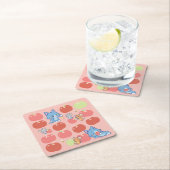 Anime Tom, Jerry en Tuffy Apple Patroon Kartonnen Onderzetters (Insitu)