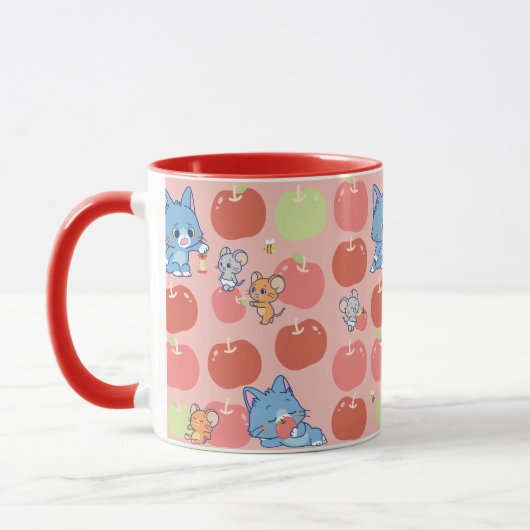 Anime Tom, Jerry en Tuffy Apple Patroon Mok (Links)