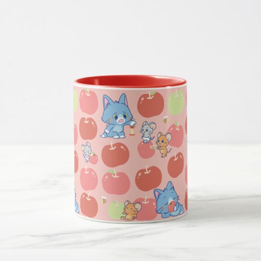 Anime Tom, Jerry en Tuffy Apple Patroon Mok (Midden)