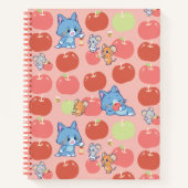Anime Tom, Jerry en Tuffy Apple Patroon Notitieboek (Voorkant)