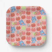 Anime Tom, Jerry en Tuffy Apple Patroon Papieren Bordje (Voorkant)