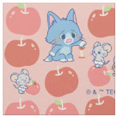 Anime Tom, Jerry en Tuffy Apple Patroon Stof (Close Up)