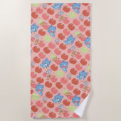 Anime Tom, Jerry en Tuffy Apple Patroon Strandlaken (Voorkant)