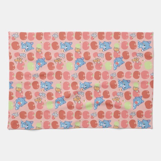 Anime Tom, Jerry en Tuffy Apple Patroon Theedoek (Horizontaal)