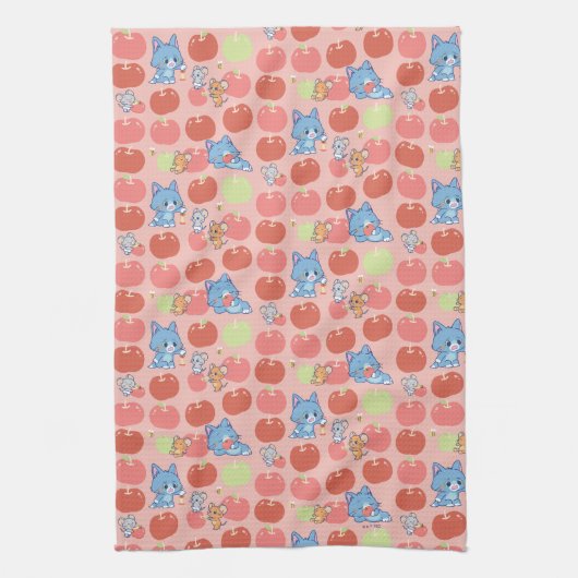 Anime Tom, Jerry en Tuffy Apple Patroon Theedoek (Verticaal)