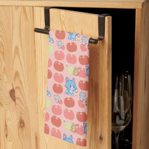 Anime Tom, Jerry en Tuffy Apple Patroon Theedoek
