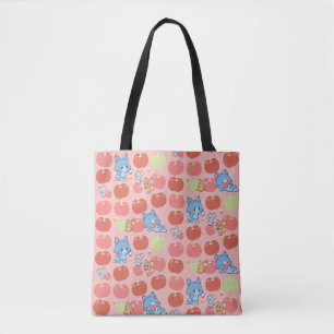 Anime Tom, Jerry en Tuffy Apple Patroon Tote Bag