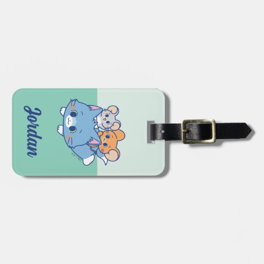 Anime Tom, Jerry en Tuffy Bagagelabel (Voorkant horizontaal)