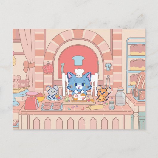 Anime Tom, Jerry en Tuffy Bakery Briefkaart (Voorkant)