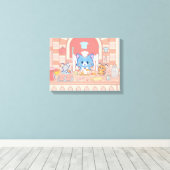 Anime Tom, Jerry en Tuffy Bakery Canvas Afdruk (Insitu (Houten vloer))