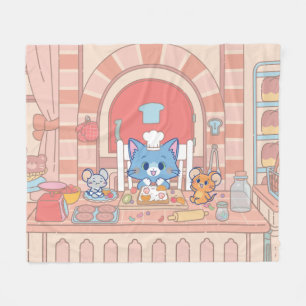 Anime Tom, Jerry en Tuffy Bakery Fleece Deken