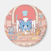 Anime Tom, Jerry en Tuffy Bakery Magneet (Voorkant)